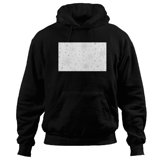 Christmas Snowflakes Pattern Grey White Hoodies