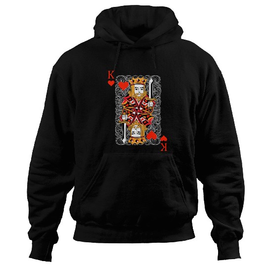 King of Hearts Blackjack Cards Poker 21 K Couple M Hoodies
