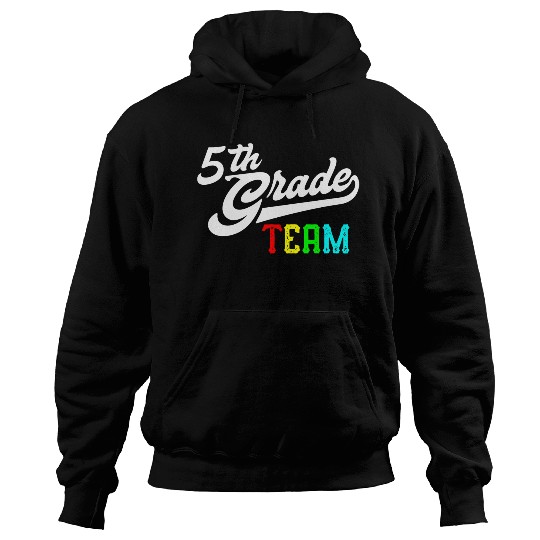 5Th Grade Team Baseball Style Teacher Team Hoodies
