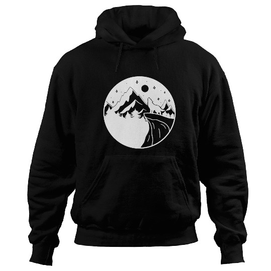 Wolf on the Mountain Hoodies