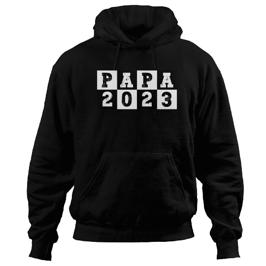 Papa 2023 Vintage Checkerboard for New Dad Hoodies