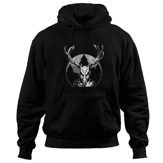 Folk Creature Moon Wendigo Halloween Cryptid Hoodies