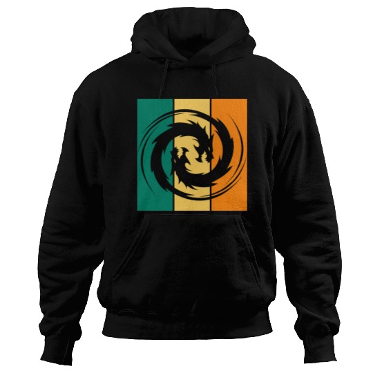 Dragon Ying Yang Hoodies