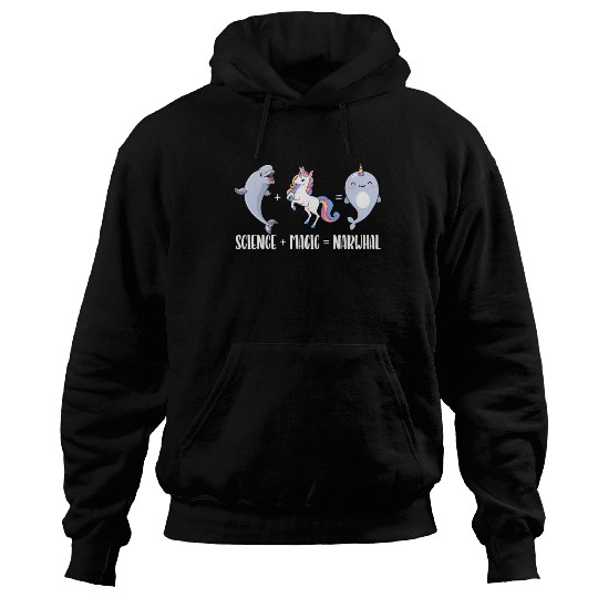 Science Magic Narwhal Unicorn Of The Sea Animal Hoodies