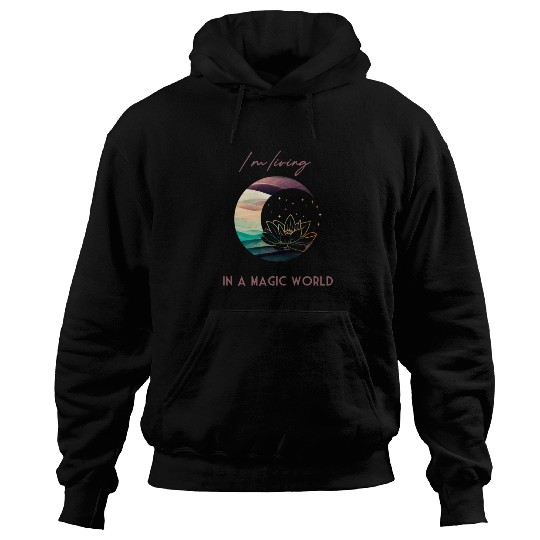 Magic Spiritual Desert Moon Water Lily Hoodies
