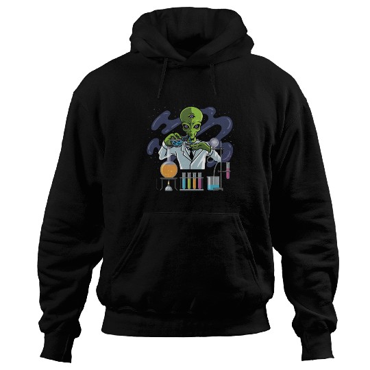Psychedelic Alien Lab Technician Gift Hoodies