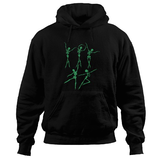 Green Dancing Skeleton Hoodies