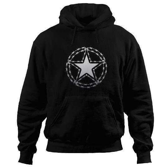 Barbed Wire US Army Star Hoodies