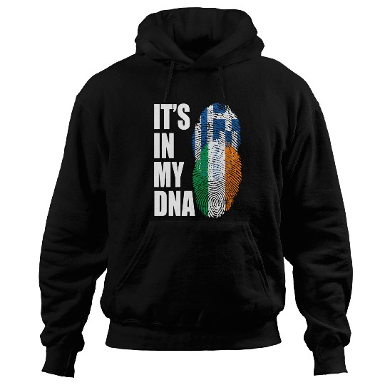 Greek And Irish Mix Heritage DNA Flag Hoodies