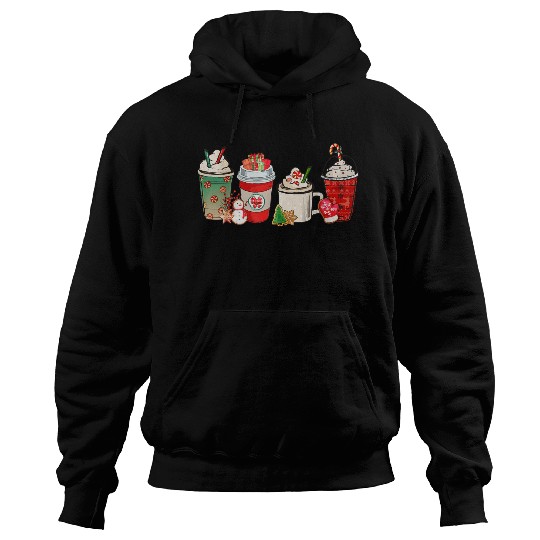 Merry Christmas Coffee Snowman Latte Peppermint Hoodies