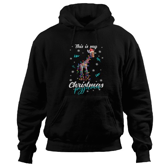 Winter Christmas Pyjama Giraffe Hoodies