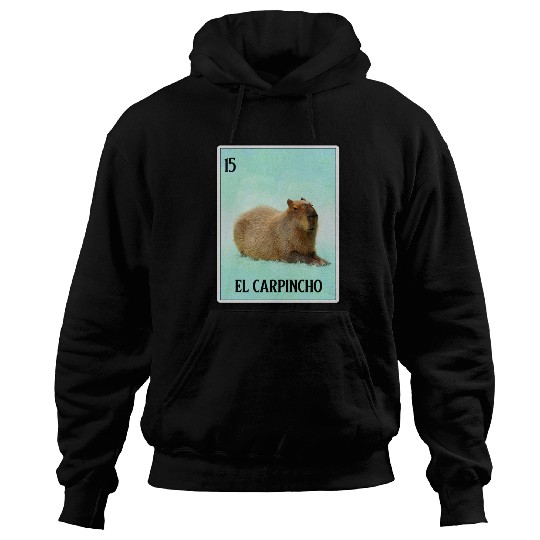 El Carpincho Mexican Capybara Cards Funny Rodent Hoodies