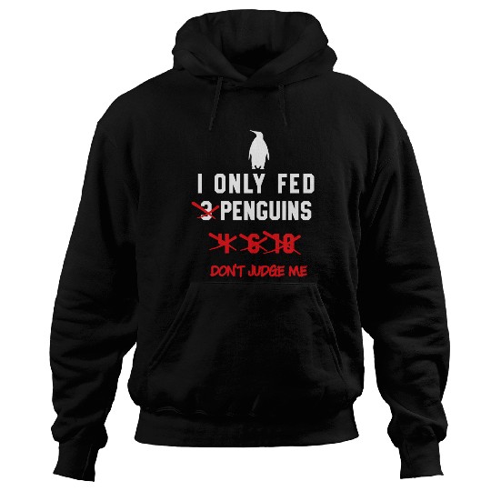 Don’t Judge Me Penguins Funny Numbers Women's Peng Hoodies