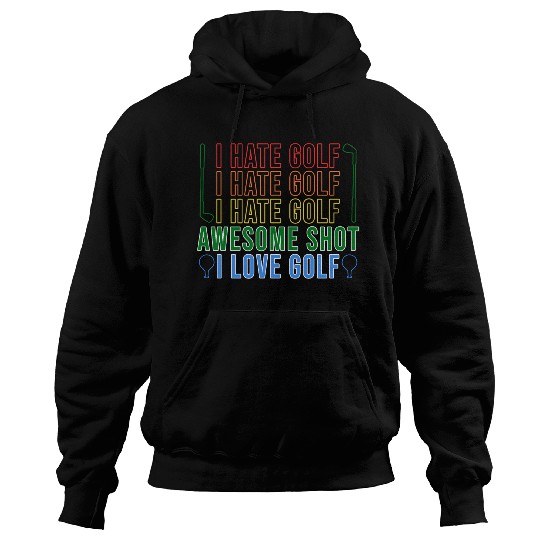 I Love Golf Golfer Hoodies