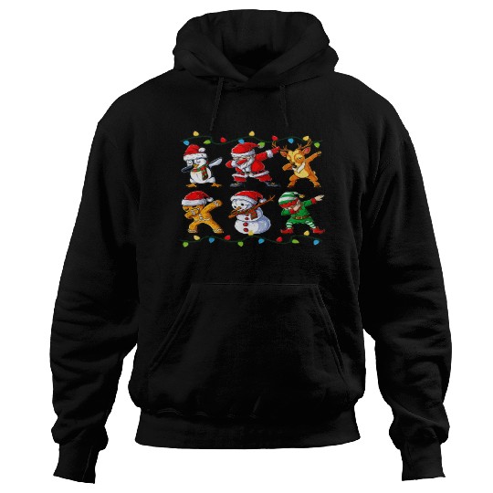 Dabbing Santa Elf Friends Christmas Boys Girls Men Hoodies