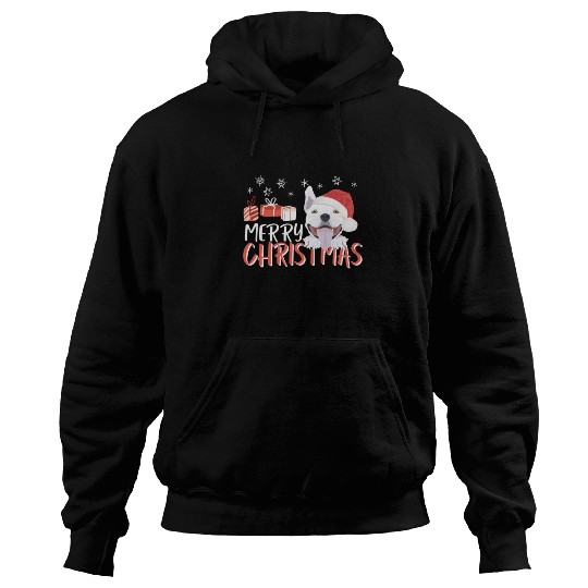 Bull Terrier Merry Christmas Hoodies