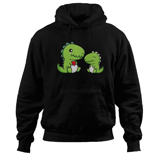 Big sister brother dino siblings boy girl heart Hoodies