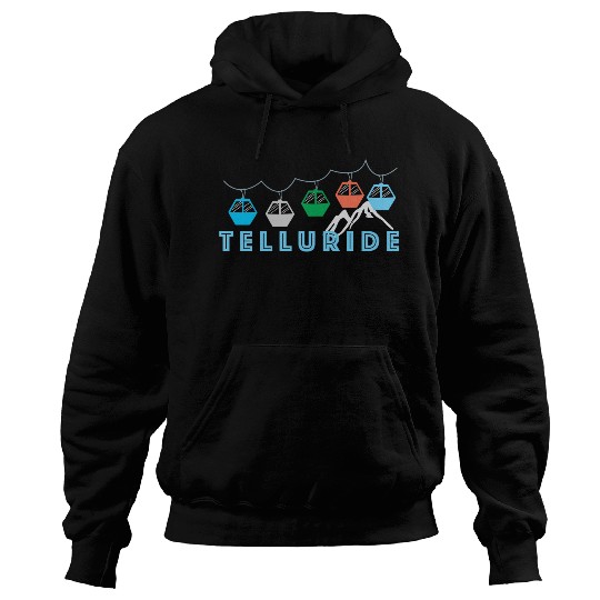 Colorado Ski Mountain Gondola Telluride Hoodies