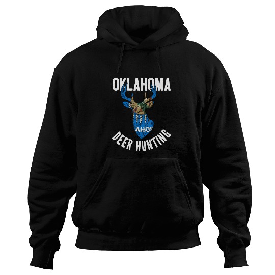 Oklahoma Deer Hunting Buck Stag Hunter Hoodies
