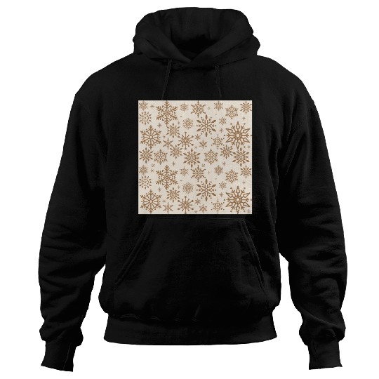 Beige Snowflakes Christmas Pattern Hoodies