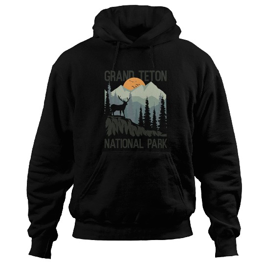 Grand Teton National Park Mountains Wilderness Hoodies