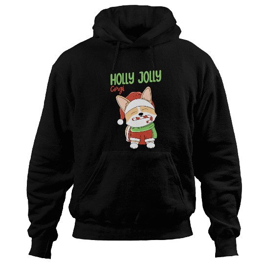 Holly Jolly Corgi Hoodies