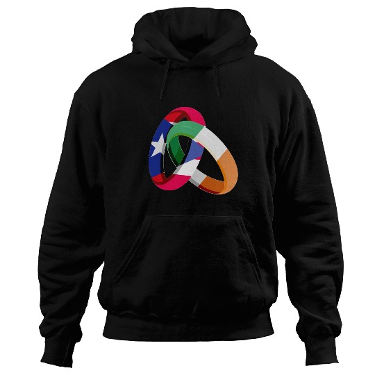 Puerto Rico Flag Ireland Ring Marriage Wedding Hoodies