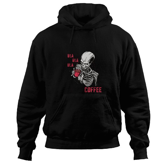 Skeleton Drinking Coffee Medical Student Hoodies