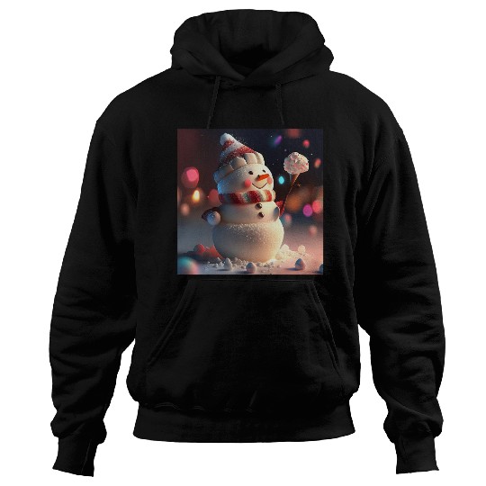 Snowman holding Candy Hoodies