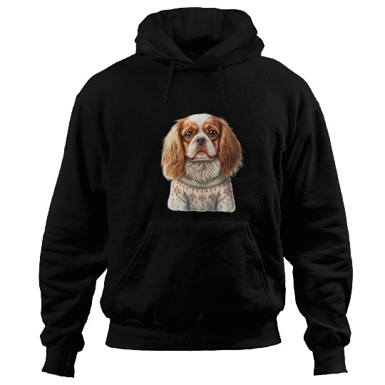 Cute Cavalier King Charles Spaniel Christmas Hoodies
