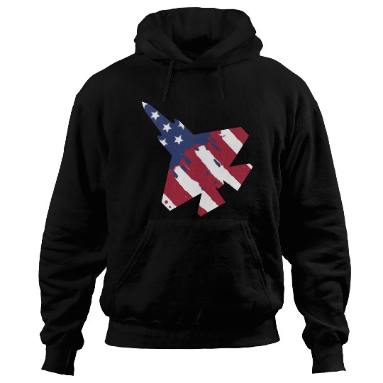 F-35 Lightning Military American Painted Flag Jet Hoodies