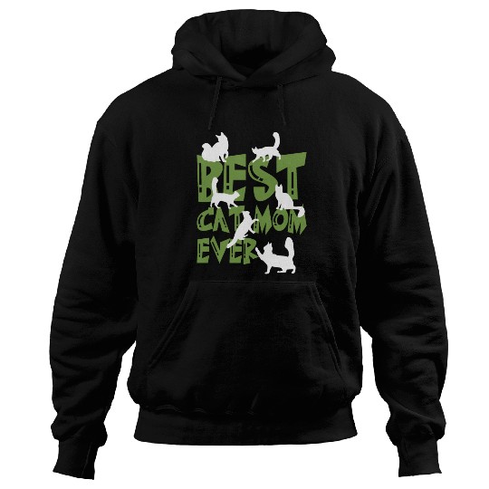 Best Cat Mom Ever Animal Lover Moms Cat Lover Mom Hoodies