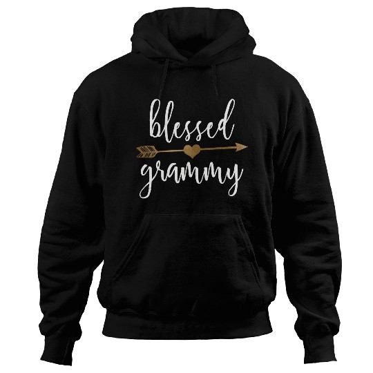 Cute Gold Arrow Blessed Grammy Grandma Hoodies