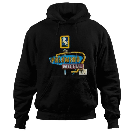 Route 66 Neon Palomino Motel Tucumcari, New Mexico Hoodies