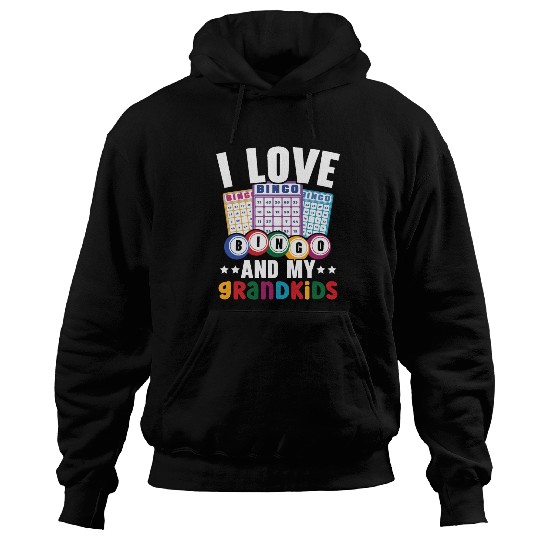 I Love Bingo And My Grandkids Casino Bingo Grandma Hoodies