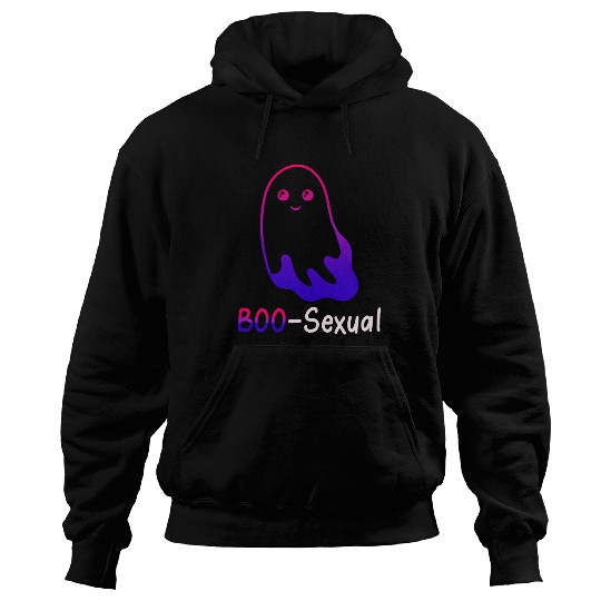 Boo Sexual Cute Bi Cat Ghost LGBT Bisexual Pride F Hoodies