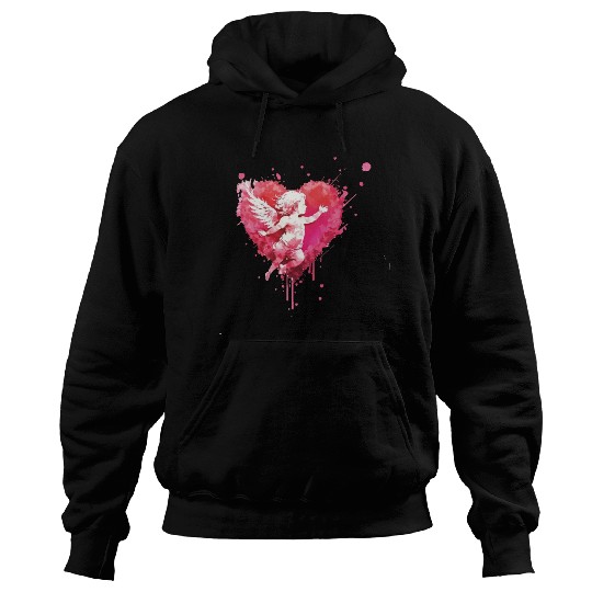 funny Cupid Valentine's Day girls Hoodies