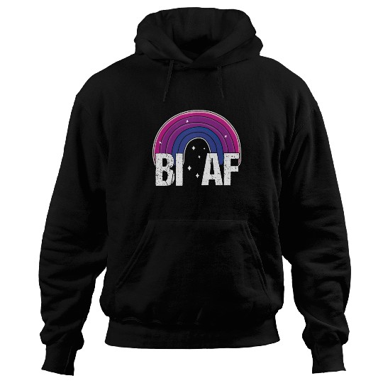 Bi AF Bisexual Pride Flag Rainbow Hoodies