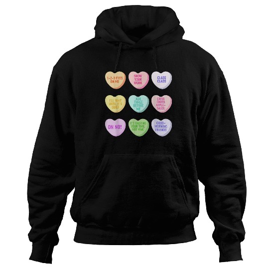 Teacher Valentines Day Conversation Heart School Hoodies