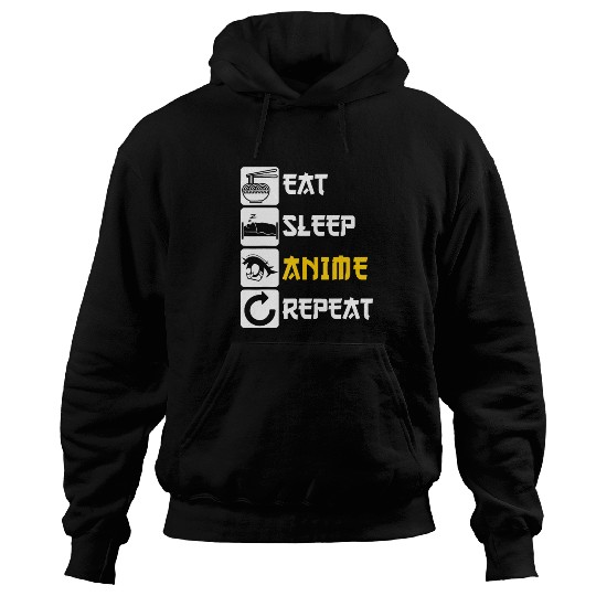 Eat Sleep Anime Repeat | Manga Japan Saying Cospla Hoodies