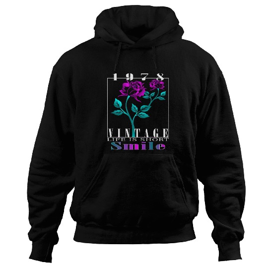 1978 Born Vintage Rose Gift Hoodies