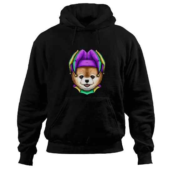 Cute Bear with Jester Hat for Mardi Gras Hoodies