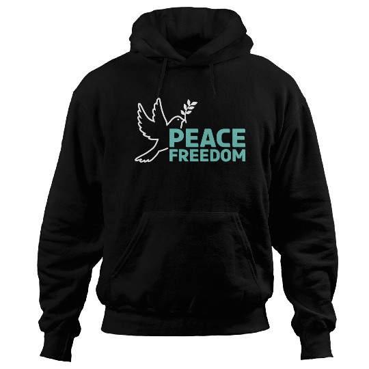 Peace & freedom - peace dove Hoodies