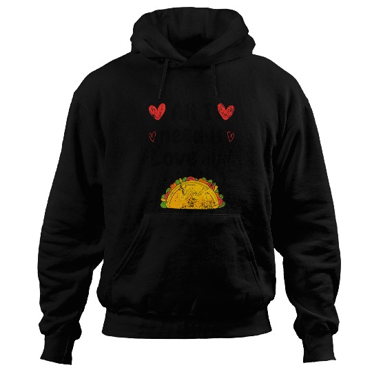 Vintage I Love Tacos Groovy Tacos Are My Valentine Hoodies