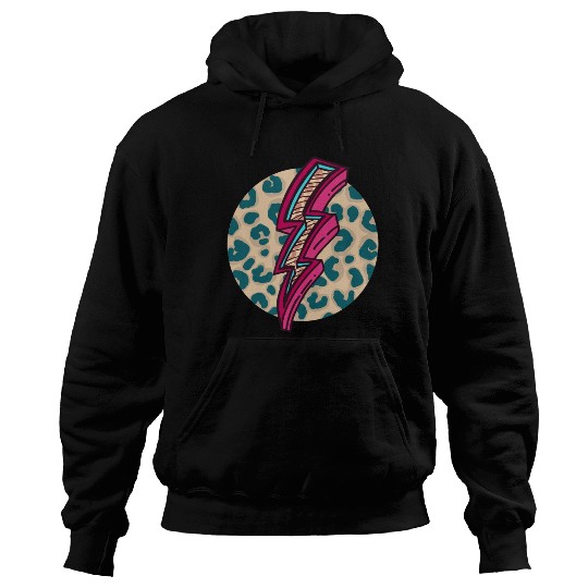 Cheetah Print Lightning Bolt Hoodies