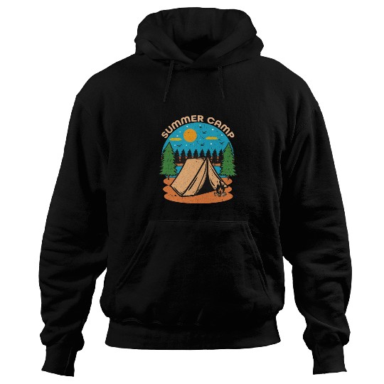 Happy Summer Camp Camping Lover FunnyT-Hoodies