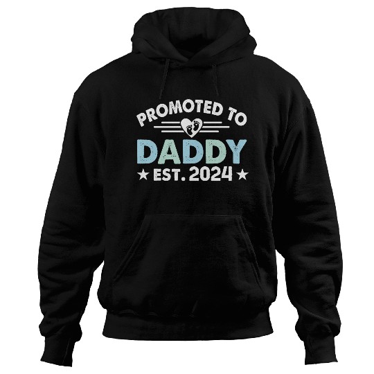 Promoted to daddy 2024 daddy to be Hoodies