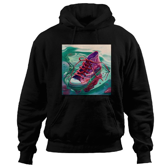 One purple running shoe Hoodies