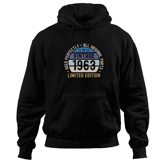 60th Birthday Vintage 1963 Hoodies