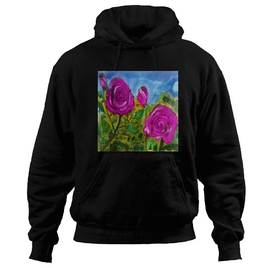 Hand Painted Roses Hoodies Hoodies Mugs Tote Bags